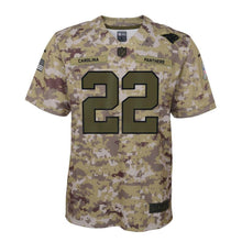 Load image into Gallery viewer, Christian McCaffrey #22 Carolina Panthers Youth Camo Salute to Service Game Jersey