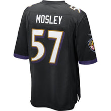 Load image into Gallery viewer, C.J. Mosley #57 Baltimore Ravens Youth White/Black/Purple Game Jersey