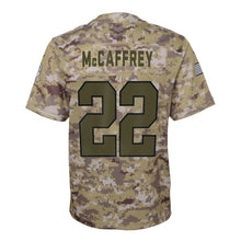 Load image into Gallery viewer, Christian McCaffrey #22 Carolina Panthers Youth Camo Salute to Service Game Jersey