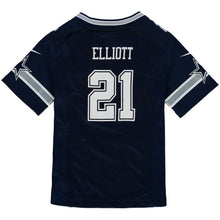 Load image into Gallery viewer, Ezekiel Elliott #21 Dallas Cowboys Girls Youth Navy Game Jersey