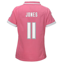 Load image into Gallery viewer, Jones Atlanta #11 Falcons Girls Youth Pink Bubble Gum Jersey