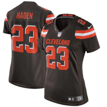 Load image into Gallery viewer, Joe Haden #23 Cleveland Browns Women's Brown Limited Jersey