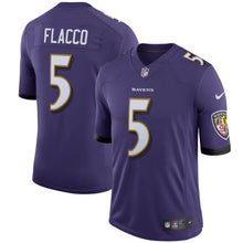 Load image into Gallery viewer, Joe Flacco #5 Baltimore Ravens Youth Purple Speed Machine Limited Player Jersey