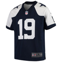 Load image into Gallery viewer, Amari Cooper #19 Dallas Cowboys Youth Navy/White Throwback Game Jersey