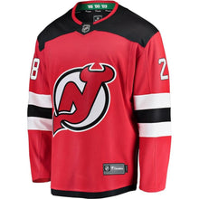 Load image into Gallery viewer, Fanatics Branded Damon Severson New Jersey Devils Red Home Breakaway Player Jersey