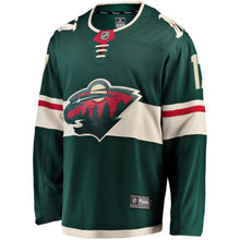Load image into Gallery viewer, Fanatics Branded Marcus Foligno Minnesota Wild Green Breakaway Jersey