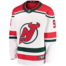 Load image into Gallery viewer, Fanatics Branded Taylor Hall New Jersey Devils White Alternate Breakaway Player Jersey