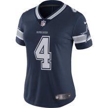Load image into Gallery viewer, Dak Prescott #4 Dallas Cowboys Women's Navy Vapor Untouchable Limited Jersey