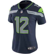 Load image into Gallery viewer, 12s Seattle Seahawks Women&#39;s College Navy Vapor Untouchable Limited Player