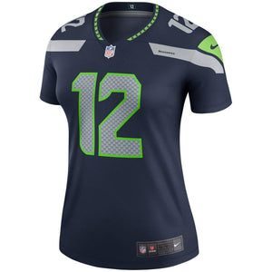 12s Seattle Seahawks Women's College Navy Legend Jersey