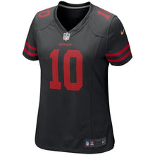 Load image into Gallery viewer, Jimmy Garoppolo #10 San Francisco 49ers Women's Black Game Jersey