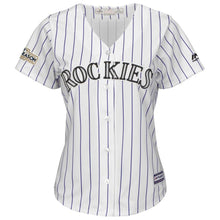 Load image into Gallery viewer, Greg Holland #56 Colorado Rockies Women's White 2017 Postseason