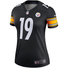 Load image into Gallery viewer, JuJu Smith-Schuster #19 Pittsburgh Steelers Women's Black Legend Jersey