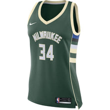 Load image into Gallery viewer, Giannis Antetokounmpo #34 Milwaukee Bucks Women's Green - Icon Edition