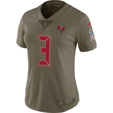 Load image into Gallery viewer, Jameis Winston #3 Tampa Bay Buccaneers Women's Olive Salute to Service