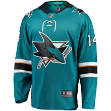 Load image into Gallery viewer, Fanatics Branded Gustav Nyquist San Jose Sharks Teal Breakaway Player Jersey