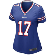 Load image into Gallery viewer, Josh Allen #17 Buffalo Bills Women's Royal Game Jersey