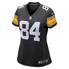 Load image into Gallery viewer, Antonio Brown #84 Pittsburgh Steelers Women&#39;s Black Alternate Game Jersey