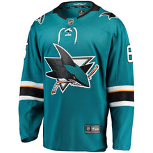 Load image into Gallery viewer, Fanatics Branded Erik Karlsson San Jose Sharks Teal Home Premier Breakaway Player Jersey