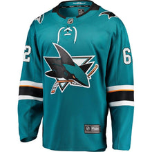 Load image into Gallery viewer, Fanatics Branded Kevin Labanc San Jose Sharks Teal Breakaway Jersey
