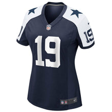 Load image into Gallery viewer, Amari Cooper #19 Dallas Cowboys Women&#39;s Navy Throwback Game Jersey