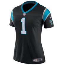 Load image into Gallery viewer, Cam Newton #1 Carolina Panthers Women's Black Classic Limited Player Jersey