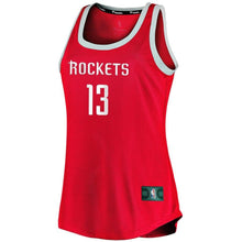 Load image into Gallery viewer, James Harden #13 Houston Rockets Women's Red Fast Break Tank Jersey - Icon Edition