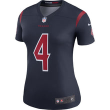 Load image into Gallery viewer, Deshaun Watson #4 Houston Texans Women's Navy Color Rush Legend Jersey