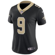 Load image into Gallery viewer, Drew Brees #9 New Orleans Saints Women's Black Vapor Untouchable Limited Player Jersey