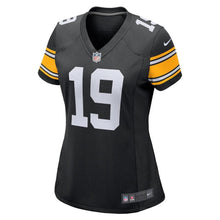Load image into Gallery viewer, JuJu Smith-Schuster #19 Pittsburgh Steelers Women's Black Alternate Game Jersey