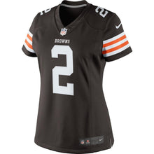 Load image into Gallery viewer, Johnny Manziel #2 Cleveland Browns Historic Logo Women's Brown Limited