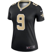 Load image into Gallery viewer, Drew Brees #9 New Orleans Saints Women's Black Legend Jersey