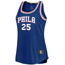 Load image into Gallery viewer, Ben Simmons #25 Philadelphia 76ers Women's Royal Fast Break Tank Jersey