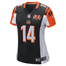 Load image into Gallery viewer, Andy Dalton #14 Cincinnati Bengals Women&#39;s Black 50th Anniversary