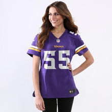 Load image into Gallery viewer, Anthony Barr #55 Minnesota Vikings Women&#39;s Purple Game Jersey