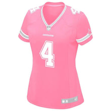 Load image into Gallery viewer, Dak Prescott #4 Dallas Cowboys Women's Pink Game Jersey