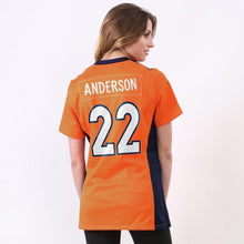 Load image into Gallery viewer, CJ Anderson #22 Denver Broncos Women's Orange Game Jersey