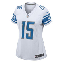 Load image into Gallery viewer, Golden Tate #15 Detroit Lions Women's White/Blue 2017 Game Jersey