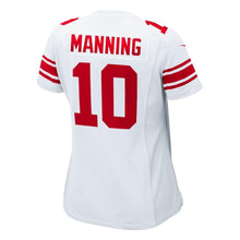 Load image into Gallery viewer, Eli Manning #10 New York Giants Women's White Game Jersey