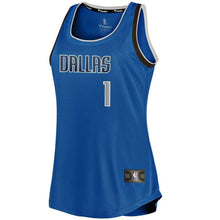 Load image into Gallery viewer, Dennis Smith Jr #1 Dallas Mavericks Women's Royal Fast Break Tank - Icon Edition