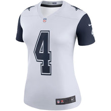 Load image into Gallery viewer, Dak Prescott #4 Dallas Cowboys Women's White Color Rush Legend Jersey