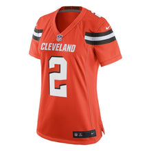 Load image into Gallery viewer, Johnny Manziel #2 Cleveland Browns Women's Orange Game Jersey