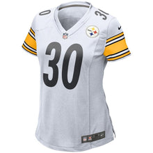 Load image into Gallery viewer, James Conner #30 Pittsburgh Steelers Women's White/Black Game Jersey