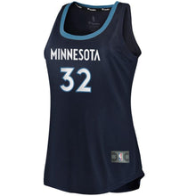Load image into Gallery viewer, Karl-Anthony #32 Towns Minnesota Timberwolves Women's Navy Fast Break Tank