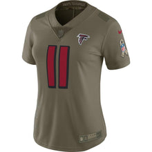 Load image into Gallery viewer, Julio Jones #11 Atlanta Falcons Women's Olive Salute to Service Limited Jersey