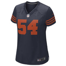 Load image into Gallery viewer, Brian Urlacher #54 Chicago Bears Women's Navy Blue Alternate Game Jersey