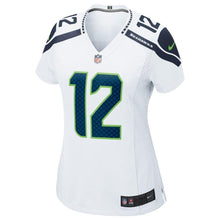 Load image into Gallery viewer, Fan 12 Seattle Seahawks Women's White Game Jersey