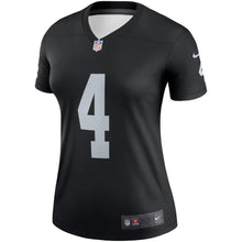 Load image into Gallery viewer, Derek Carr #4 Oakland Raiders Women's Black Legend Jersey