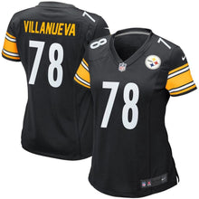 Load image into Gallery viewer, Alejandro Villanueva #78 Pittsburgh Steelers Women's Black Game Jersey