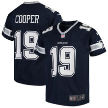 Load image into Gallery viewer, Amari Cooper #19 Dallas Cowboys Youth Navy/White Game Jersey